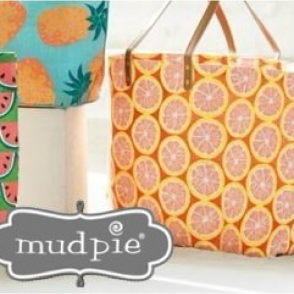 Mud Pie Orange Slice Pattern Tote